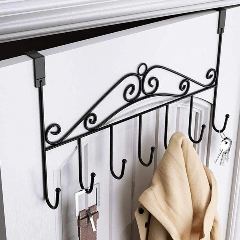 Over The Door Hanger Rack 7 Hooks Decorative Ognazier Hook Rack Stylish Door Hanger Door Hook Hangers With 7 Hooksmetal Hanging Rack For Home Office Use Wukusy