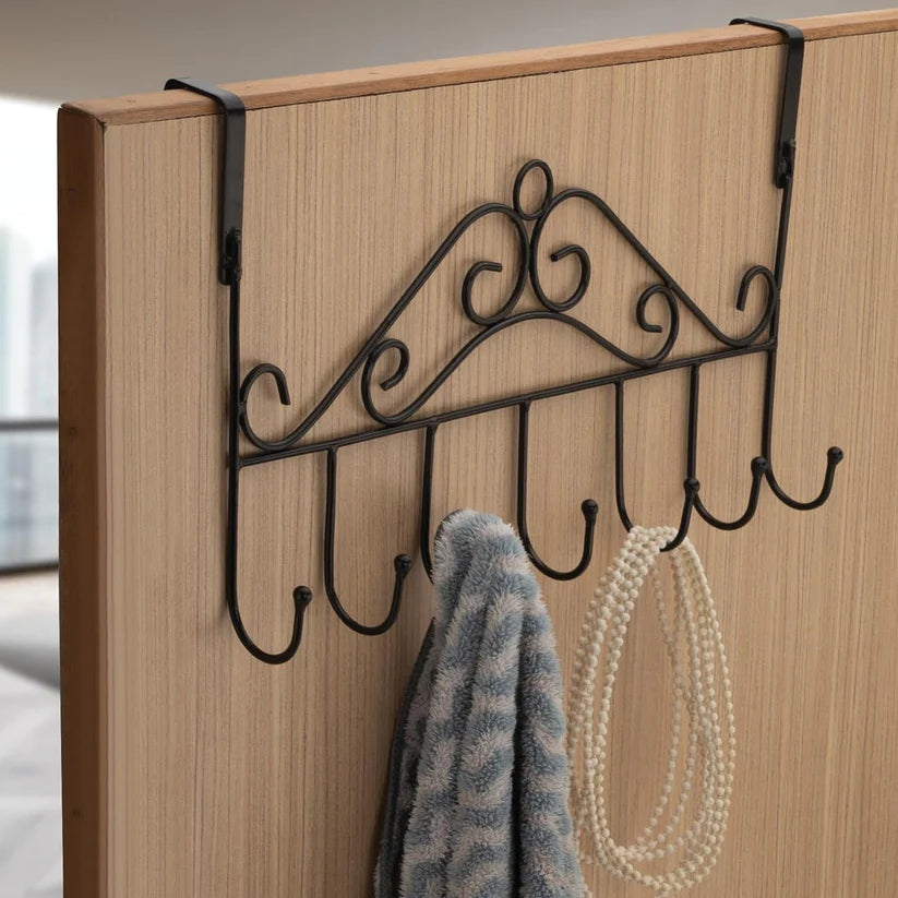 Over The Door Hanger Rack 7 Hooks Decorative Ognazier Hook Rack Stylish Door Hanger Door Hook Hangers With 7 Hooksmetal Hanging Rack For Home Office Use Wukusy