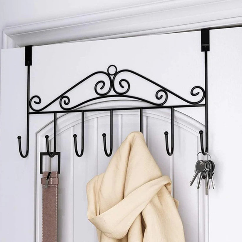 Over The Door Hanger Rack 7 Hooks Decorative Ognazier Hook Rack Stylish Door Hanger Door Hook Hangers With 7 Hooksmetal Hanging Rack For Home Office Use Wukusy