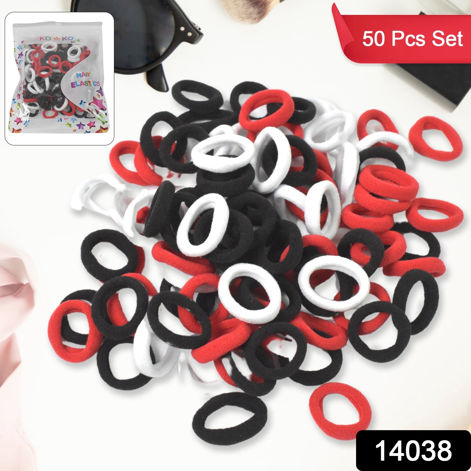 Small Hairbands Bands For Hair Rubber Bands (Pack Of 50  Multicolour) Wukusy