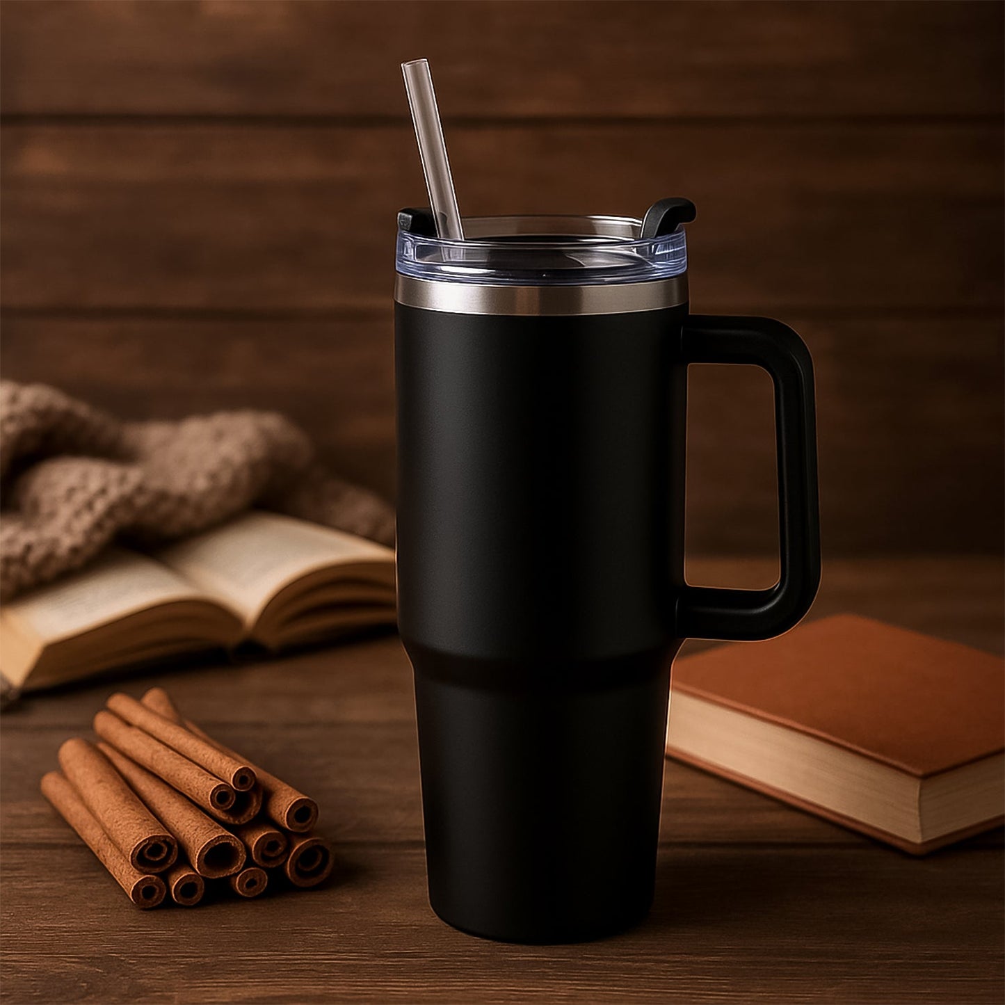 Premium 1200 Ml Stainless Steel Vacuum Insulated Travel Mug With Straw And Handle (1200ml  1 Pc) Wukusy