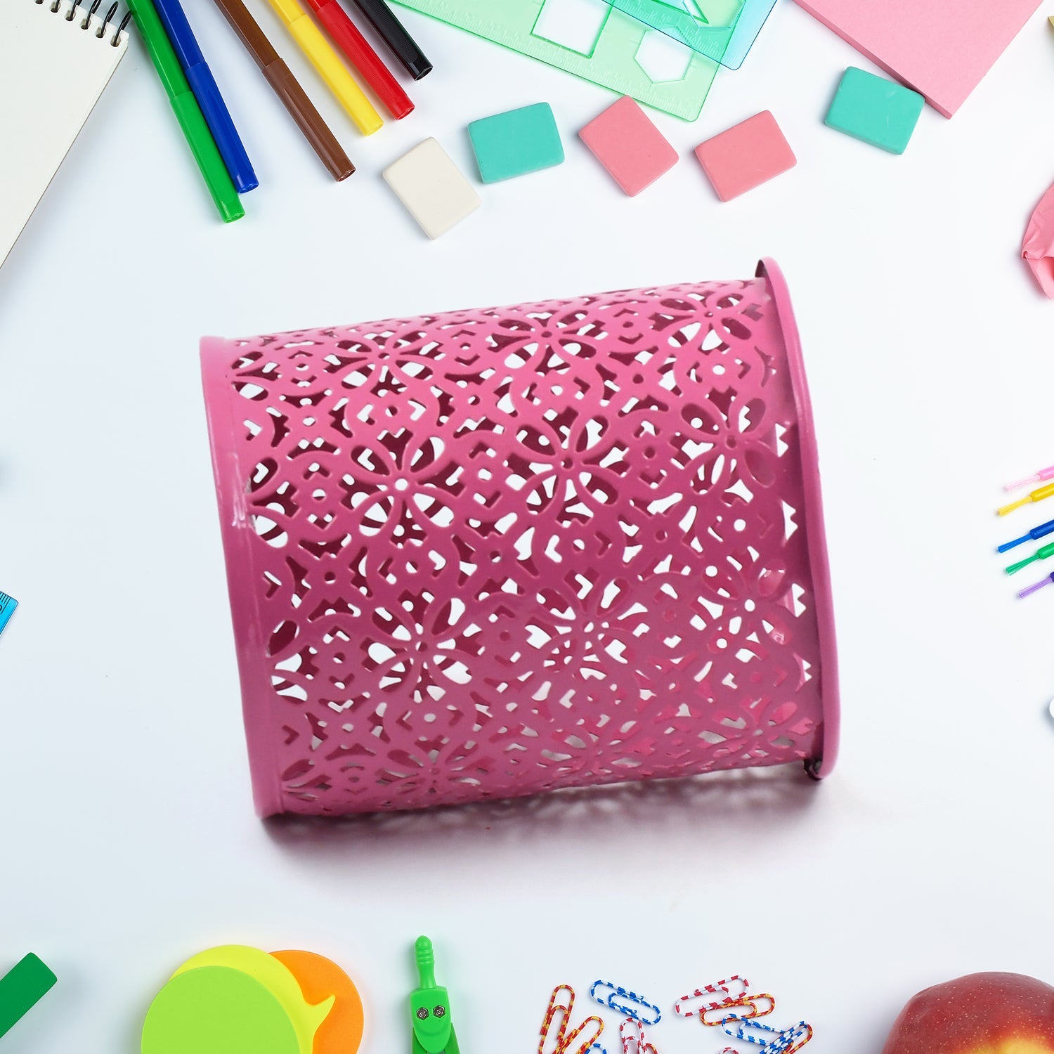 Pen Holder Office Desk Metal Mesh Pen Stand (1 Pc) Wukusy