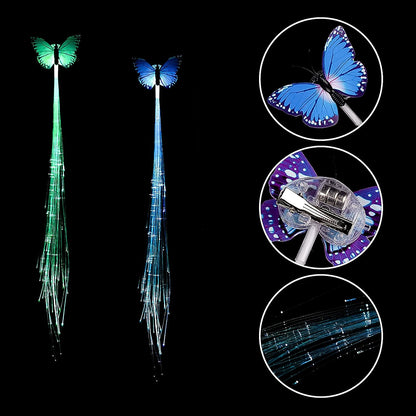 Led Butterfly Hair Braid Clip (Mix Color 1 Pc) Wukusy