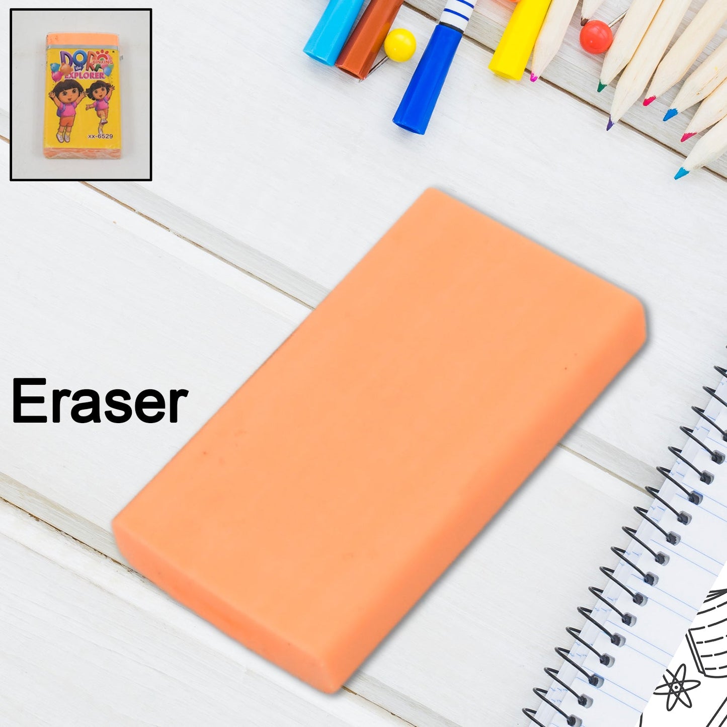 Fancy  Stylish Eraser (1 Pc  Mix Design) Wukusy