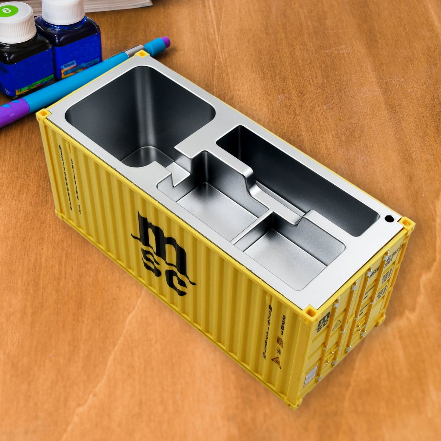 Shipping Container Pen Holder Shipping Container Model Pen Name Cardholder Simulated Container Model For Business Gift Wukusy