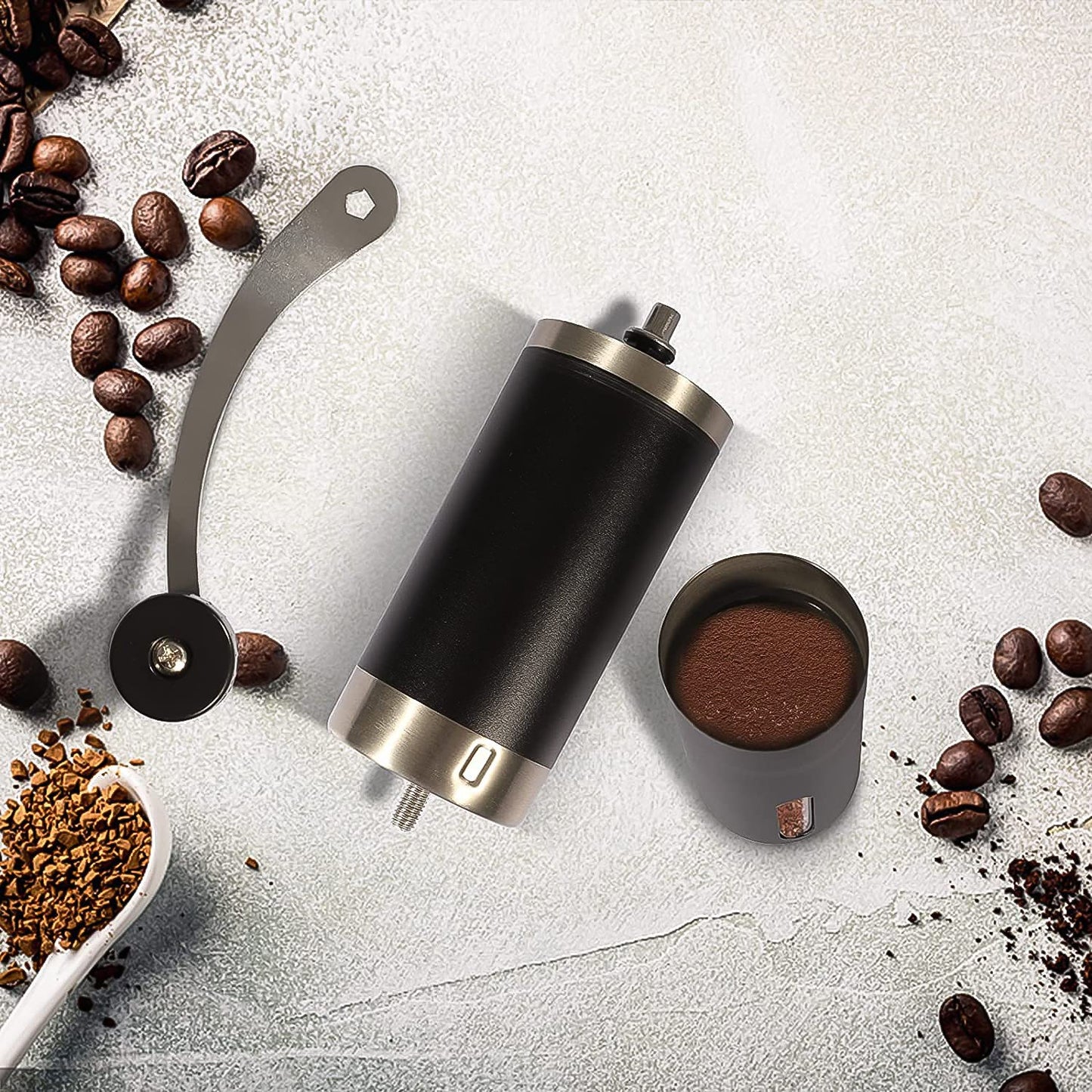Portable Stainless Steel Manual Coffee Grinder (1 Pc) Wukusy