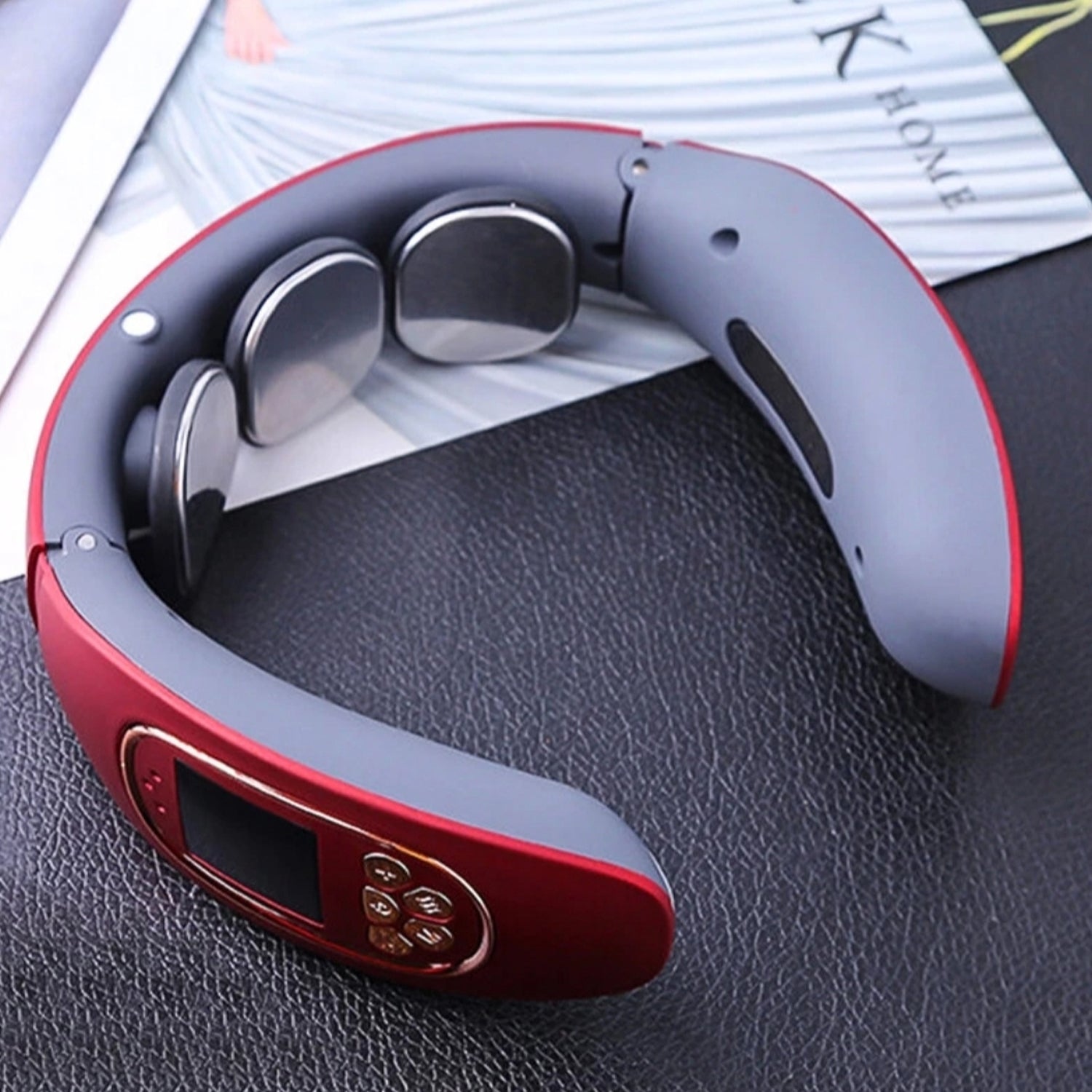 3 Heads Smart Electric Neck And Back Pulse Massager (1 Pc) Wukusy