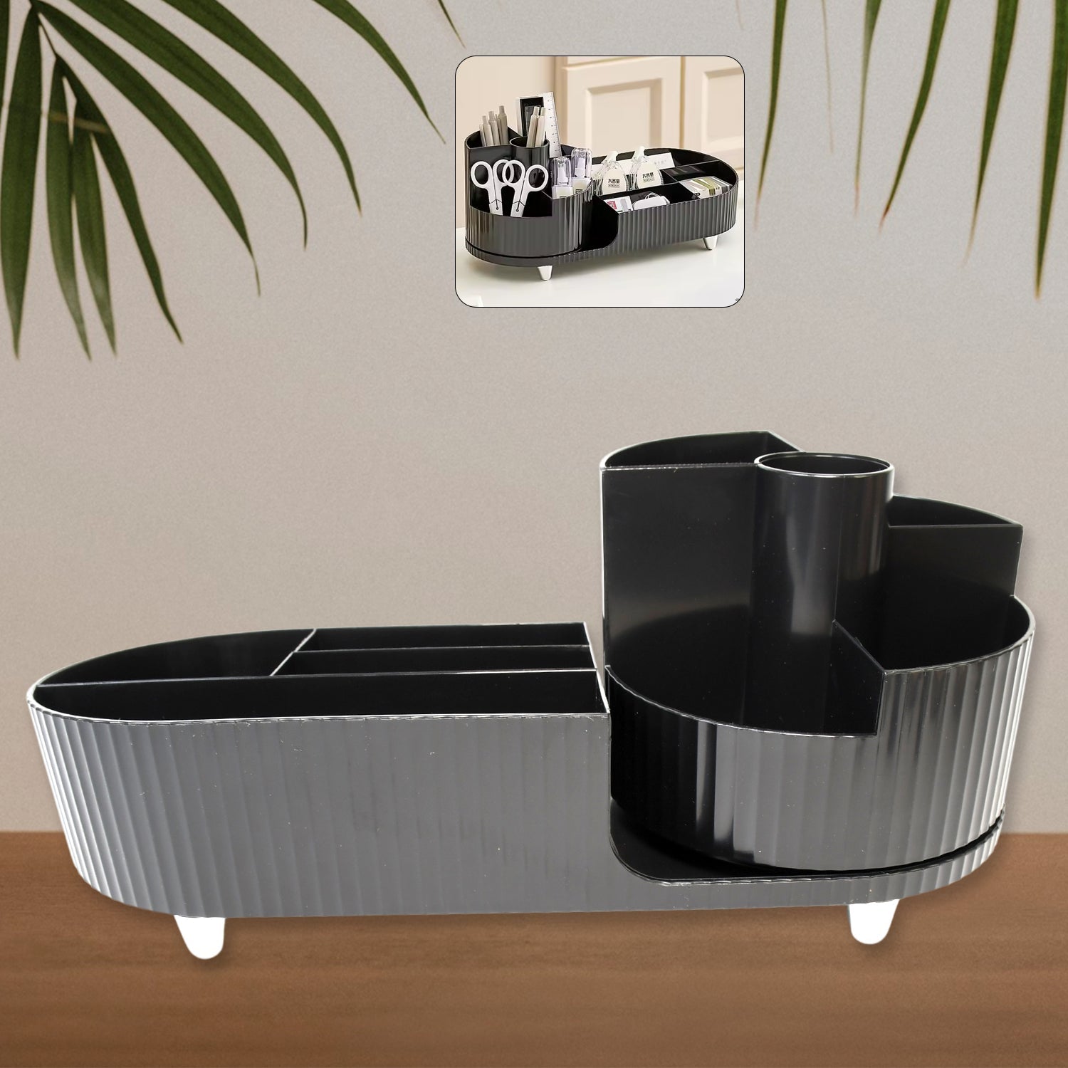 Multi Compartment Cosmetic Make Up Organizer Dressing Table (1 Pc  Mix Color) Wukusy