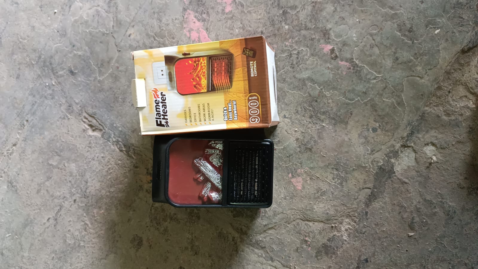 Portable Electric Fireplace Lamp Led Flame Heater (900w  1 Pc) Wukusy