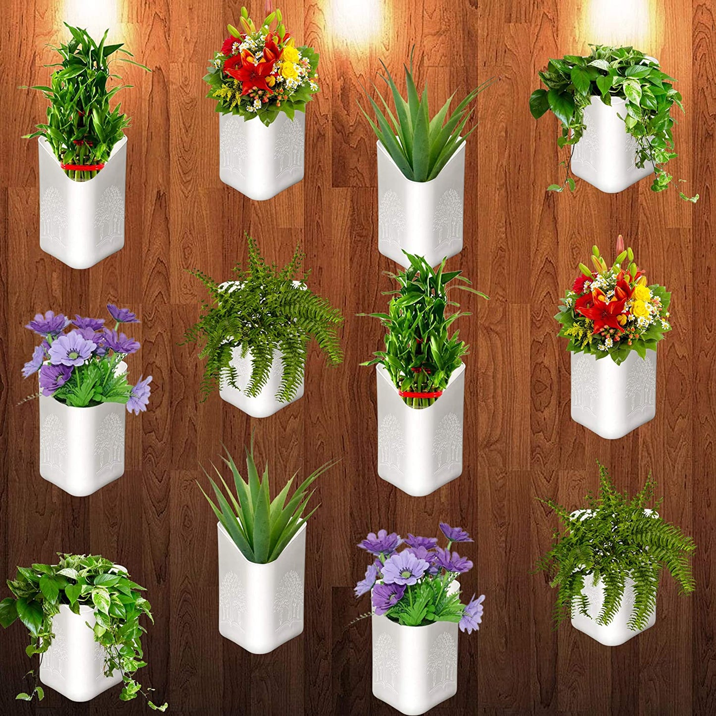 3858 Plastic Vertical Hanging Planter Pot Multicolour Wukusy
