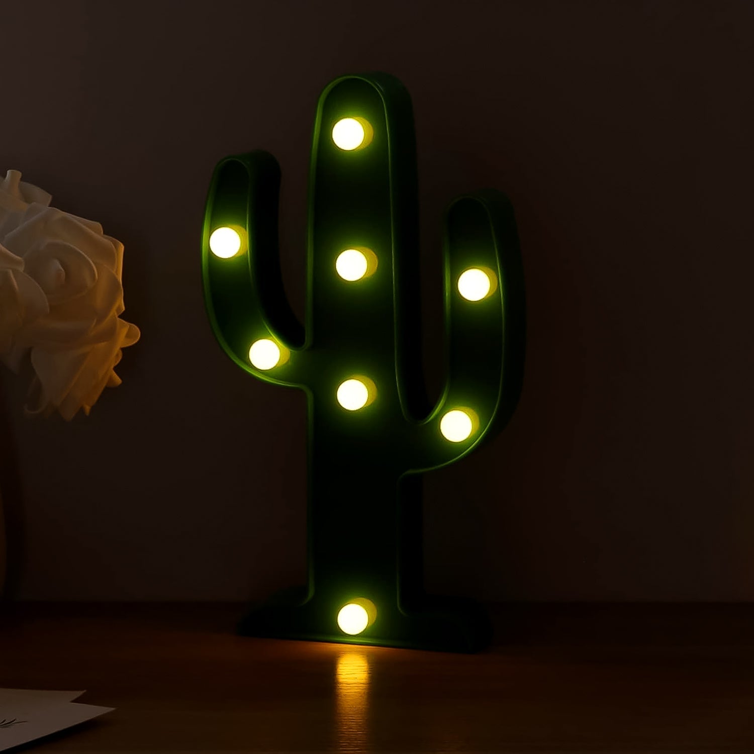 Led Cactus Light Led Desk Lamp Led Table Lamp (1 Pc  Battery Not Included) Wukusy