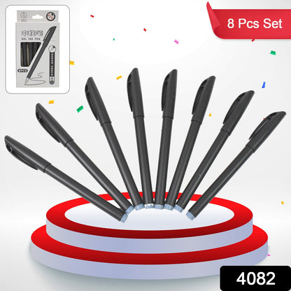 Writing Black Gel Pen For School Stationery Gift For Kids (8 Pcs Set) Wukusy