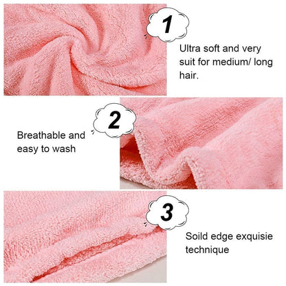 Microfiber Hair Wrap Towel Cap (1 Pc  63x23 Cm   Mix Color) Wukusy