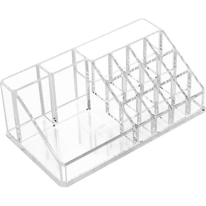 6282 16 Compartment Cosmetic Makeup Jewellery Lipstick Storage Organiser Box Cosmetic Storage Box Make-up Lipstick Organizer  Lipstick Holder Case  Transparent Wukusy