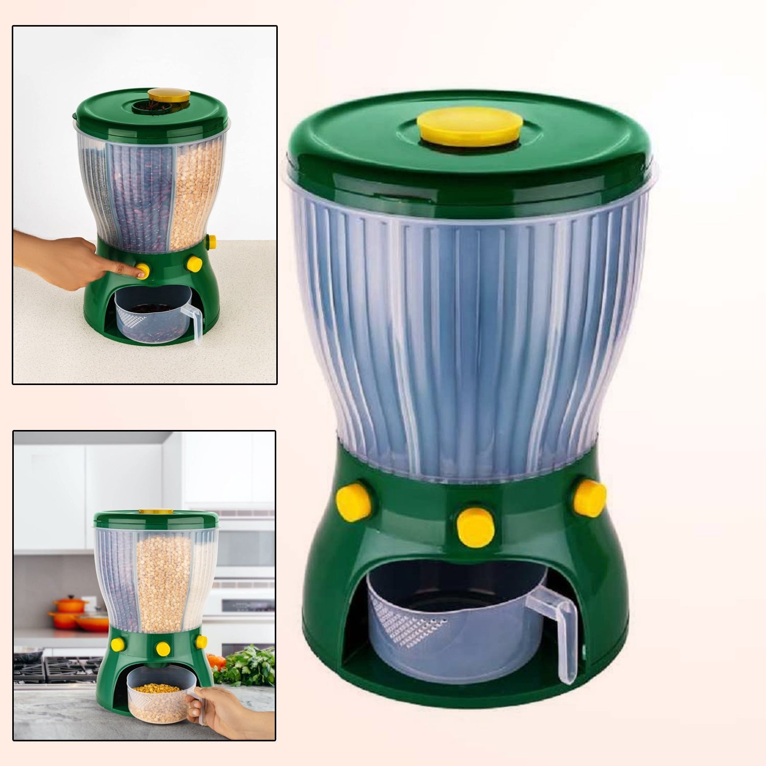4 In 1 360 Degree Rotation Cereal Dispenser (Approx 10 Kg 1 Pc) (0) Wukusy