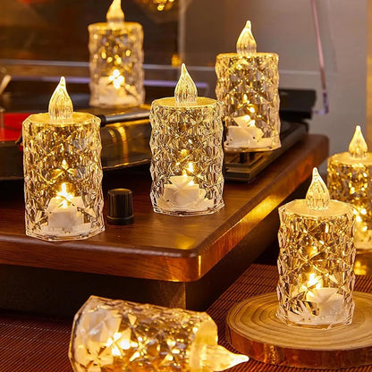Flameless And Smokeless Decorative Candles Led Tea Light Diwali (24 Pcs Set) Wukusy