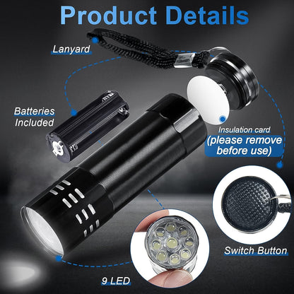 Portable Mini Torch Super-bright Mini 3aaa Battery Operated (Battery Included 1 Pc Wukusy