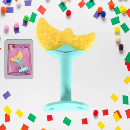 Baby Silicone Teether Fruit Teether For Toddlers100 Food Grade Silicone Teether Non-toxic  Latex Free Suitable For Kids Above 3 Months Moon Shape(1 Pc) Wukusy