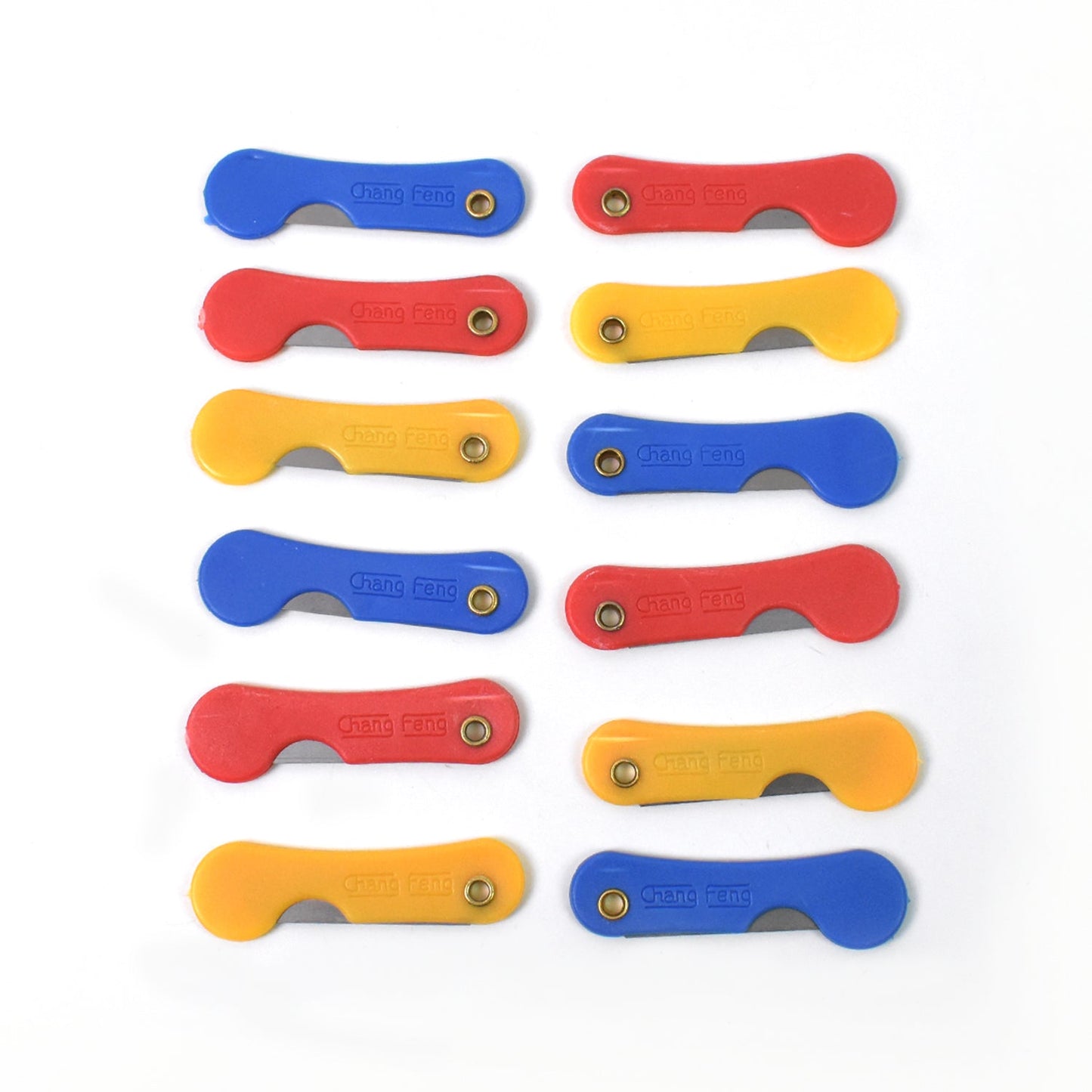Multicolour Mini Paper Cutter Knife Pencil Knife (Pack Of 12) Wukusy