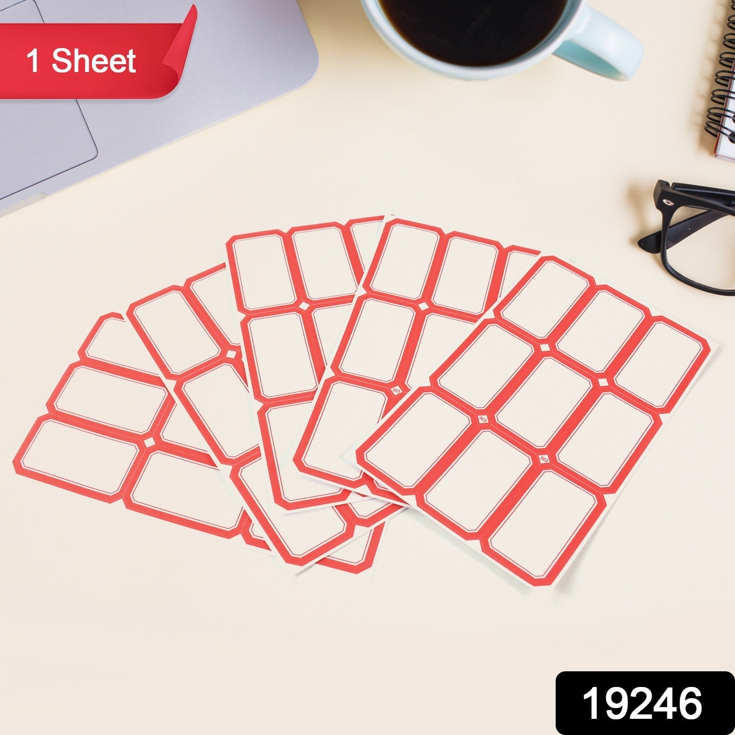 Multipurpose Writable Blank Label Sticker Sheets (1 Sheet) Wukusy