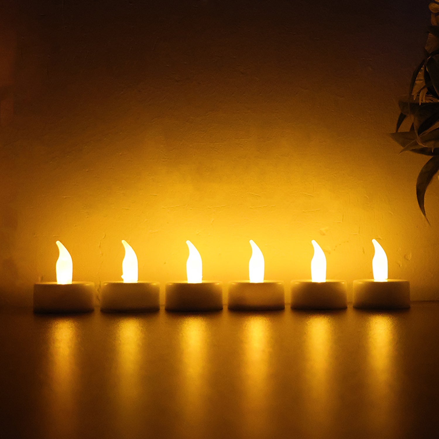 Led Flameless Tealight Candles Lights (6 Pc) Wukusy