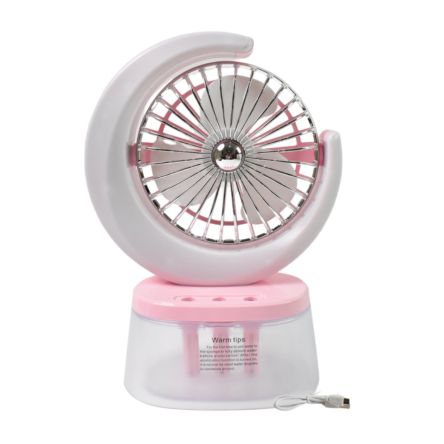Desktop Fan - Camping Fan With Led Light Portable Humidifying Fan (1 Pc  Plug  Play Fan) Wukusy