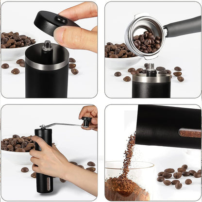 Portable Stainless Steel Manual Coffee Grinder (1 Pc) Wukusy