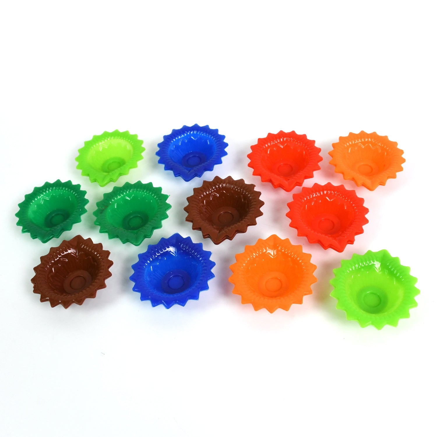 Silicone Diya For Diwali Attractive Design Colourful Diya Combo (12 Pcs Set) Wukusy