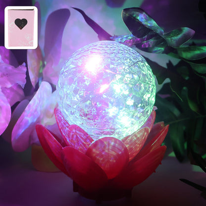 Crystal Ball Lotus Led Decorative Light (1 Pc) Wukusy