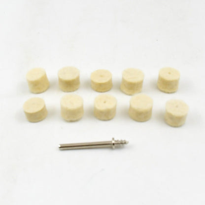Rotary Tool Accessory Wool Felt Polishing Pad Felt (11 Pcs Set) Wukusy