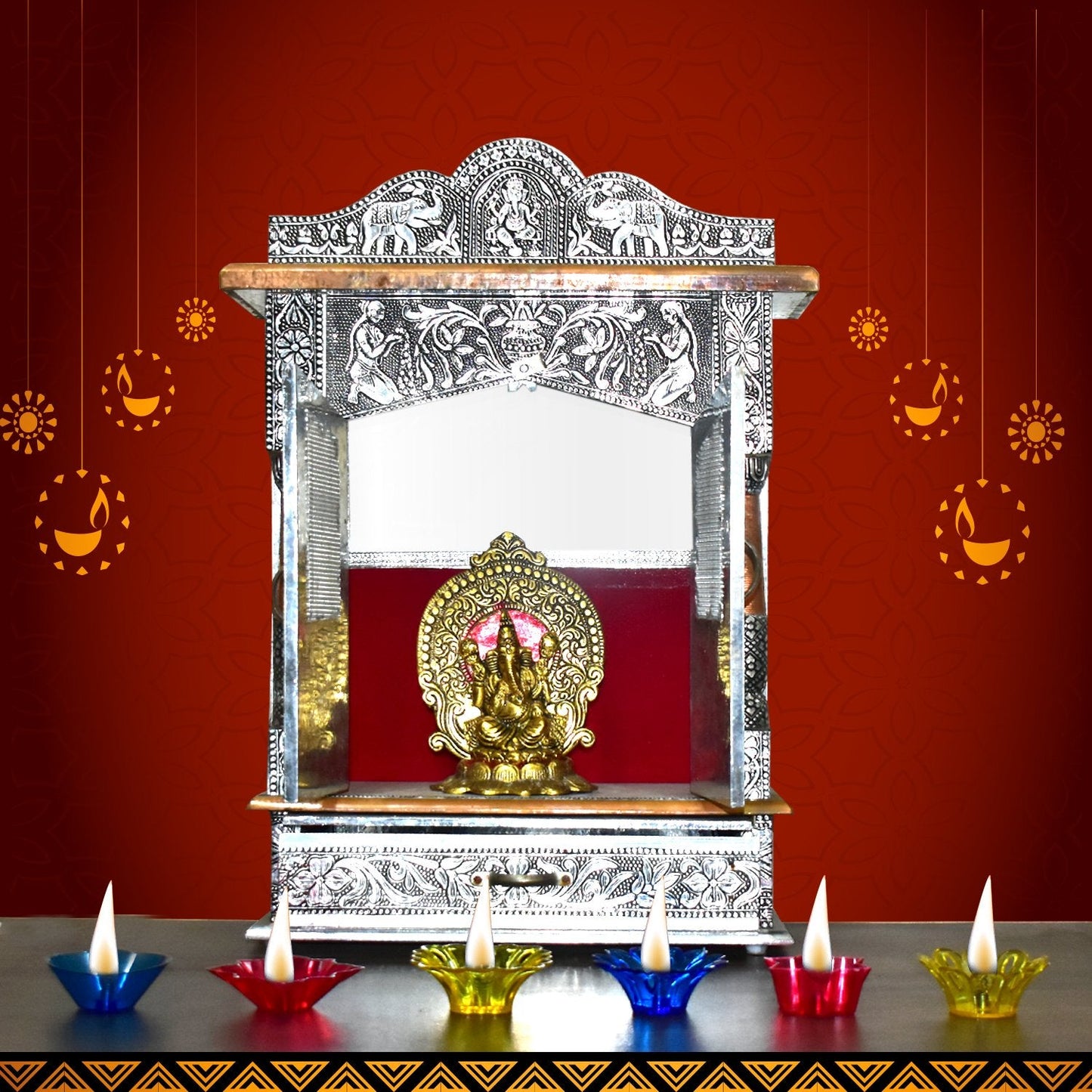 6004 Plastic Candle Cup With Multi Shape  (Multicolor) Wukusy