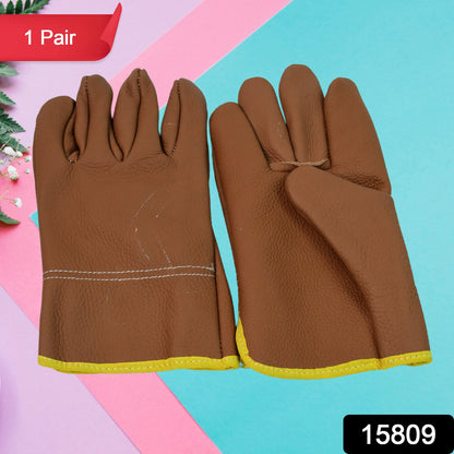 Gloves Gardening Gloves For Men Women Leather Gloves Heavy Duty Gloves (1 Pair) Wukusy