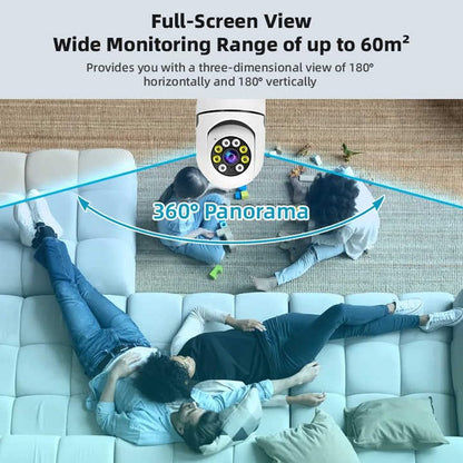 V380 Pro Fisheye 360 Degree Panoramic Wireless Wifi Ip Cctv Security Camera (Pack Of 1) Wukusy