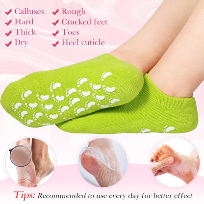 0520 Gel Socks Soft Socks For Repairing And Softening Dry Cracked Feet Skins Comfortable Socks (1 Pair) Wukusy