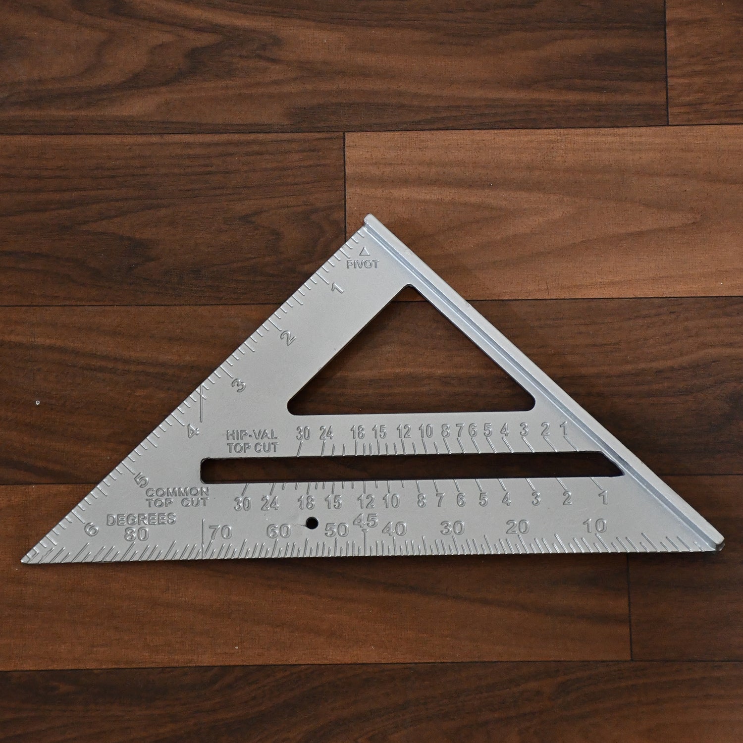 Double Side Scale Triangle Measurement Hand Tool 45 Degree Triangle Ruler Home For Industry Aluminum Alloy Rafter Square 7-inch Length Wukusy