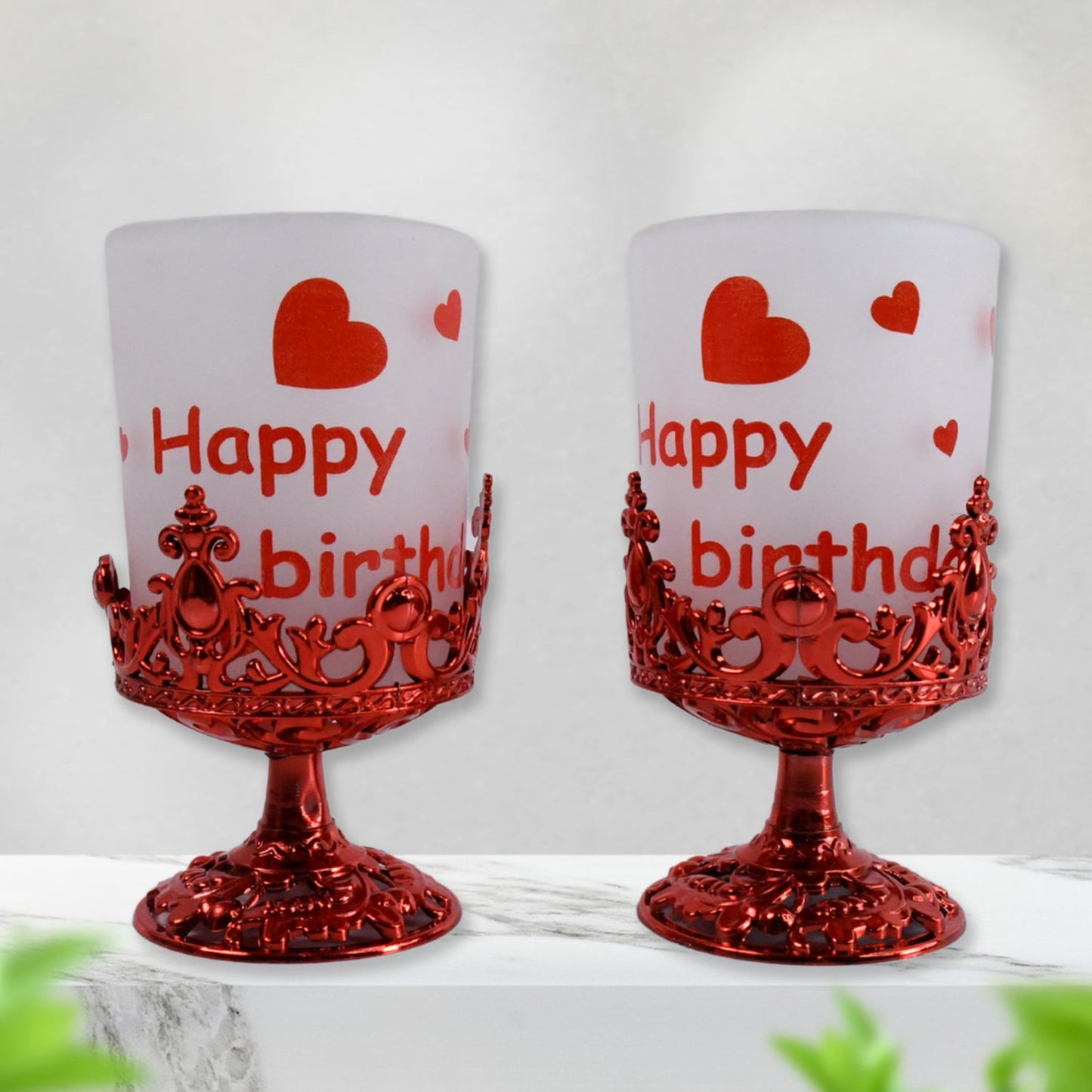 Tealight Holder Stylishly Shaped Candle Diya Stand Plastic Beautiful Design Festival (2 Pc  Mix Design) Wukusy