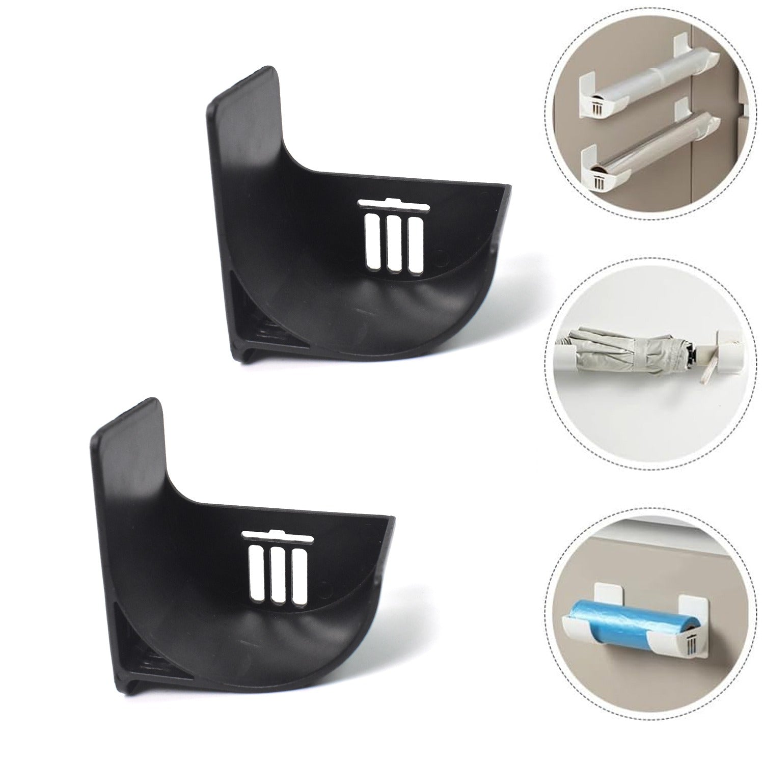 Trash Bag Holder Wall Mounted Trash Bags Storage Rack (1 Pair) Wukusy