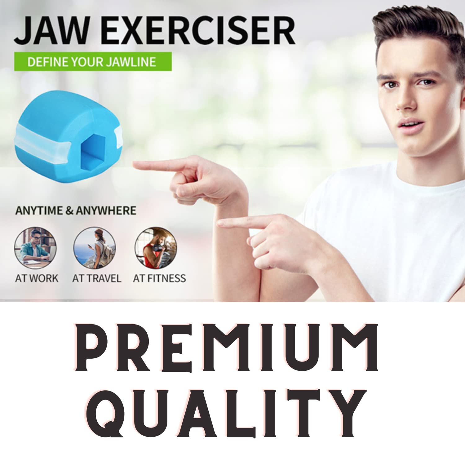 6101c  Cn Mix Jaw Exerciser Used To Gain Sharp And Chiselled Jawline Easily And Fast. Wukusy
