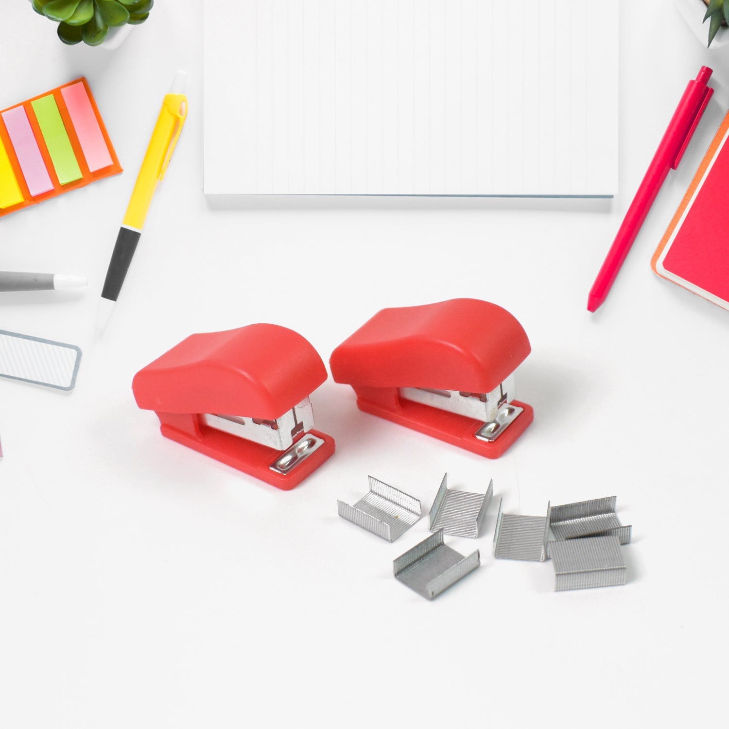 Mini Stapler With Staples  Pin Set (2 Pc) Wukusy