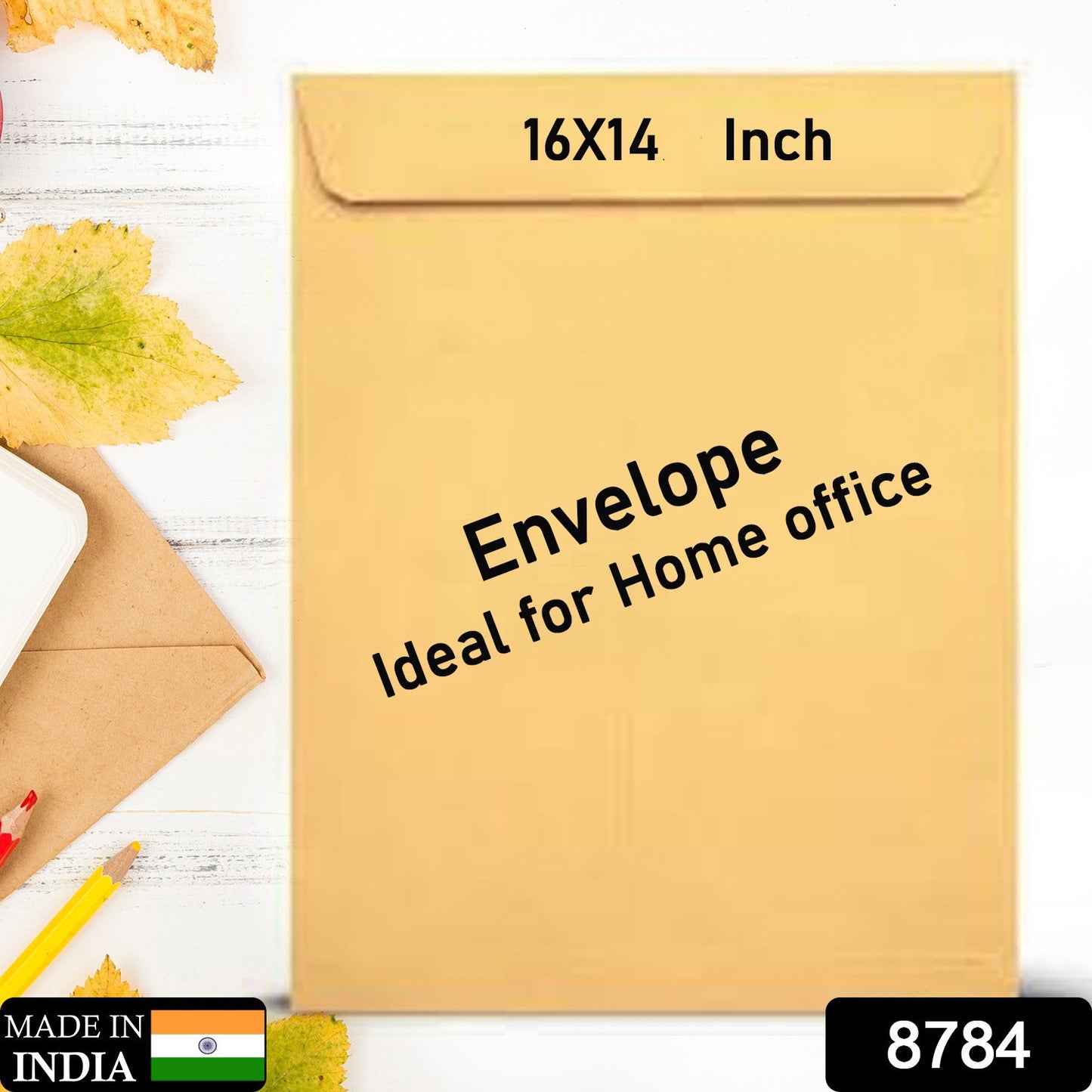 8784 Kraft Envelopes 16 X 14 Inch Brown Envelopes Envelopes Card Envelopes Kraft Paper Envelopes Invitation Envelopes Postcard Envelopes Quick Self Seal Stationery For General Office (1 Pc ) Wukusy