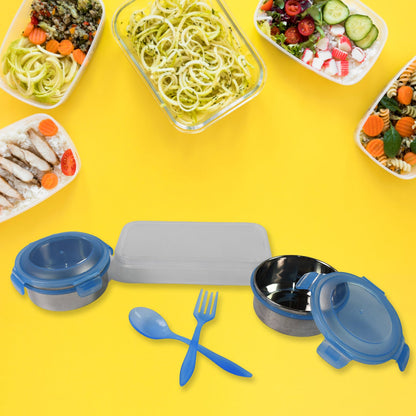 Sumo Lunch Box With Lunch Bag Plastic Lunch Box  Plastic Spoon Fork (2 Pc Set  With Lunch Box) Wukusy