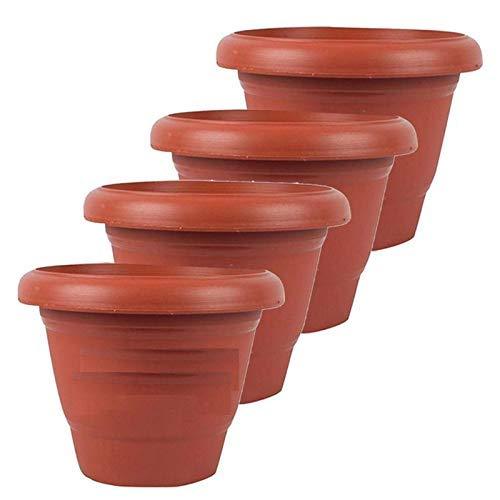 0822 Garden Heavy Plastic Planter Potgamla  (Brown Pack Of 1) Wukusy