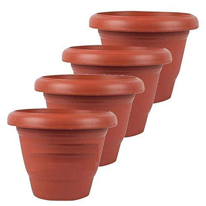 0822 Garden Heavy Plastic Planter Potgamla  (Brown Pack Of 1) Wukusy