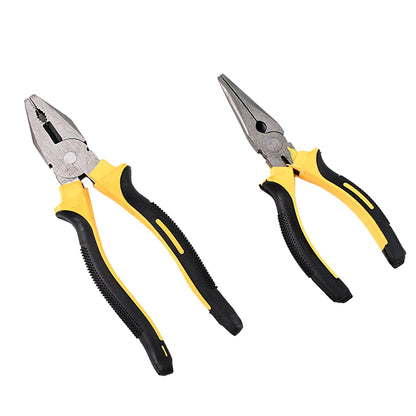 Long Nose Plier And Flat Mouth Plier Combo Tools (2 Pc Set) Wukusy