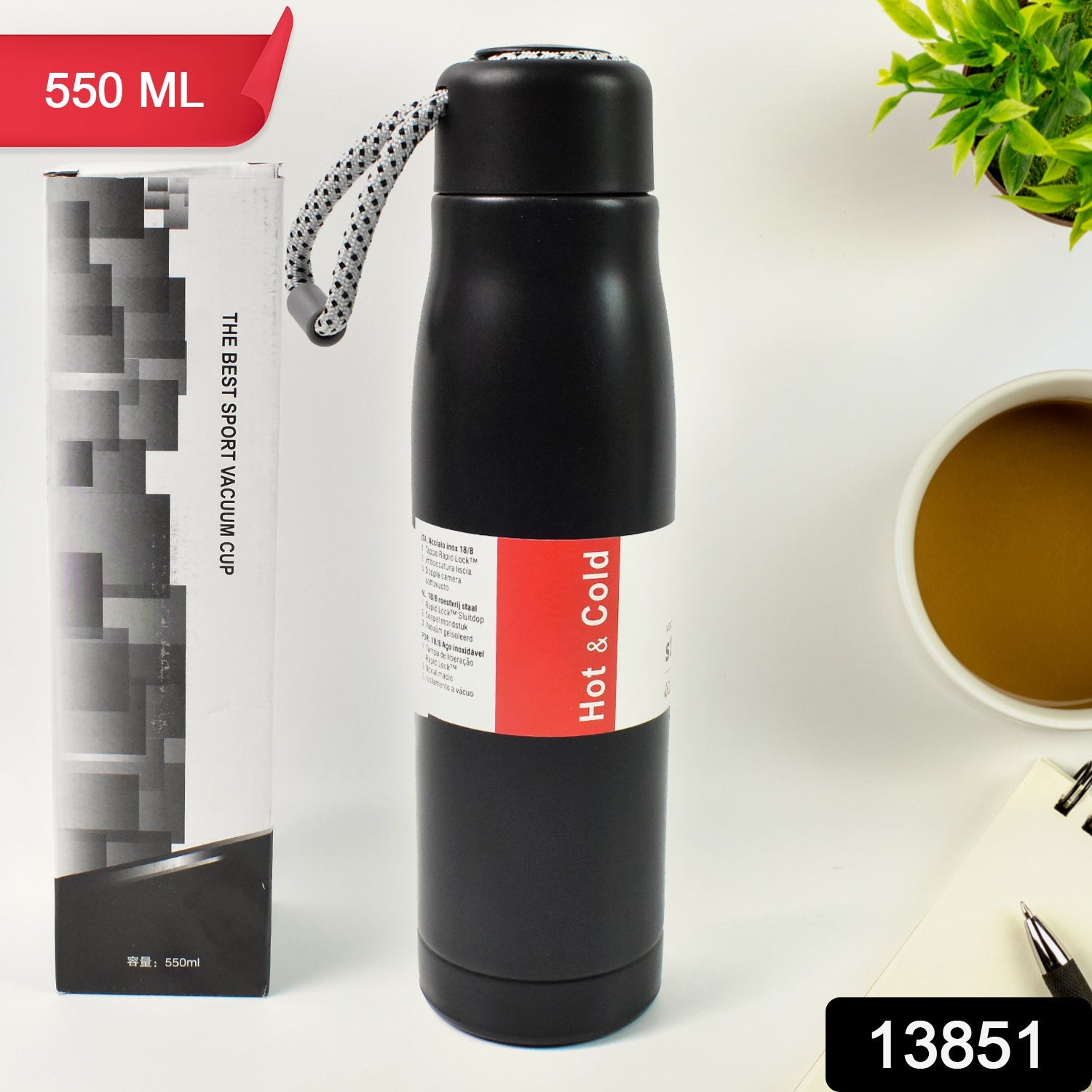 Double Wall Vacuum Insulated Water Bottle (550 Ml) Wukusy