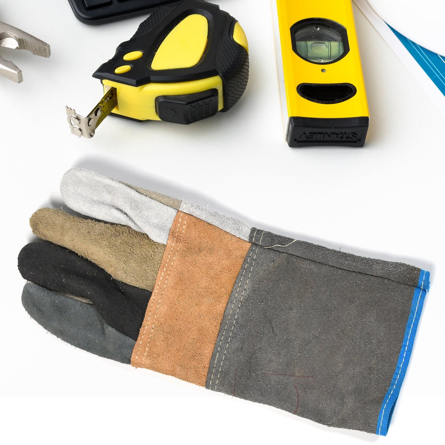 Industrial Heavy Duty Welding Leather Glove With Inner Lining Heat And Abrasion Resistance Glove (1 Pc ) Wukusy