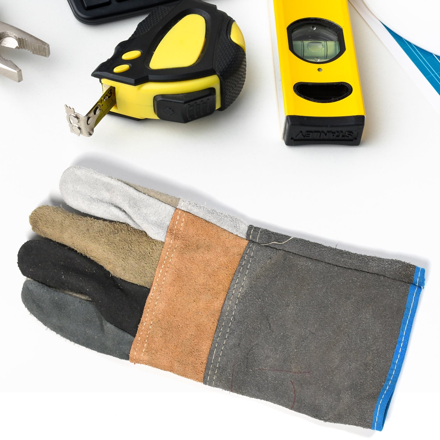 Industrial Heavy Duty Welding Leather Glove With Inner Lining Heat And Abrasion Resistance Glove (1 Pc ) Wukusy