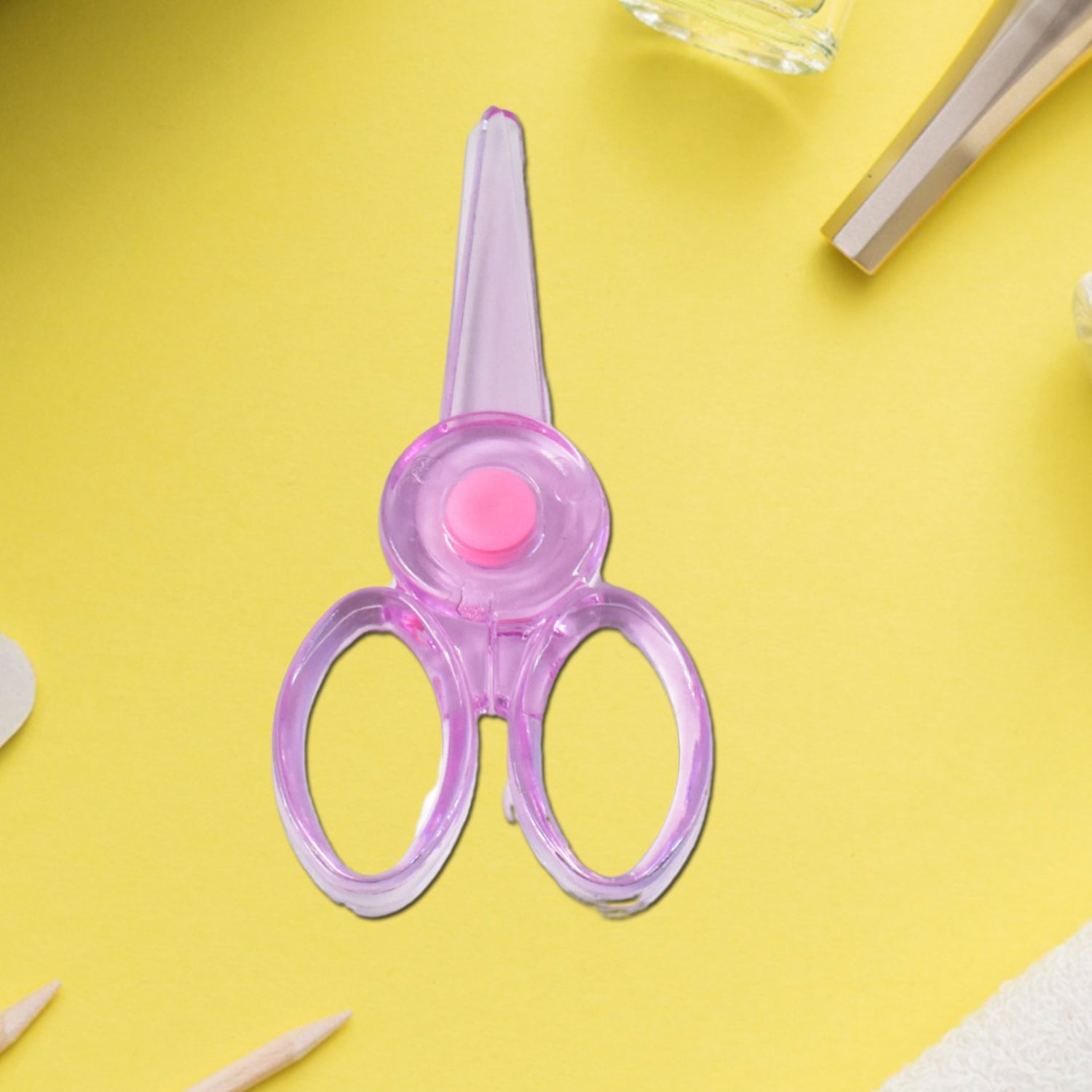 Plastic Child-safe Scissor (1 Pc  Mix Color) Wukusy