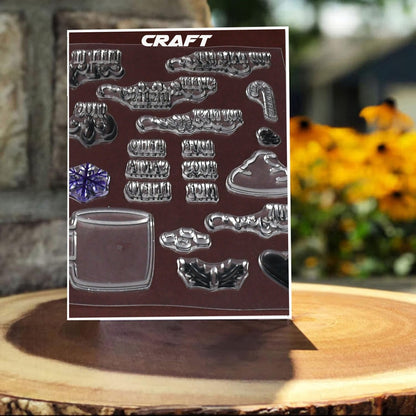 Reusable Rubber Stamp Tpr Stamp Diy Accessories Good Stamping Effect Diy Transparent Stamp Stick Repeatedly For Envelope For Diary For Invitation Letter Photo Album Decoration For Paper Crafts (Mix Design  1 Set) Wukusy