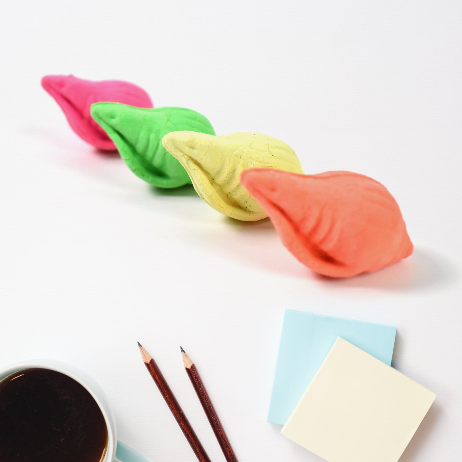 Shankh Shape Eraser Rubber (1 Pc  Mix Colour  Design) Wukusy